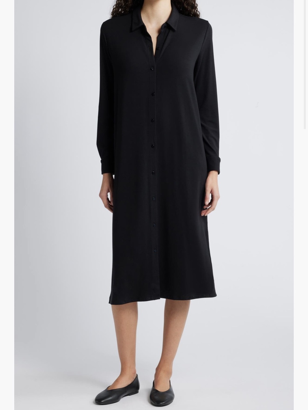 Eileen Fisher Long Sleeve Stretch Jersey shirt dress - worn once!
